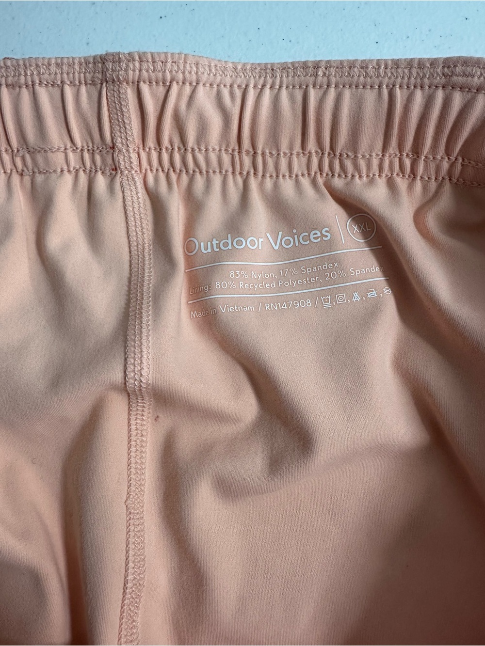 Outdoor Voices Size XXL Orange Jog Short 2-in-1 Layered Built In Liner Athletic - Picture 13 of 14